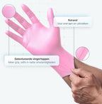 Nitril Handschoenen Roze | 100 Stuks | Poedervrij