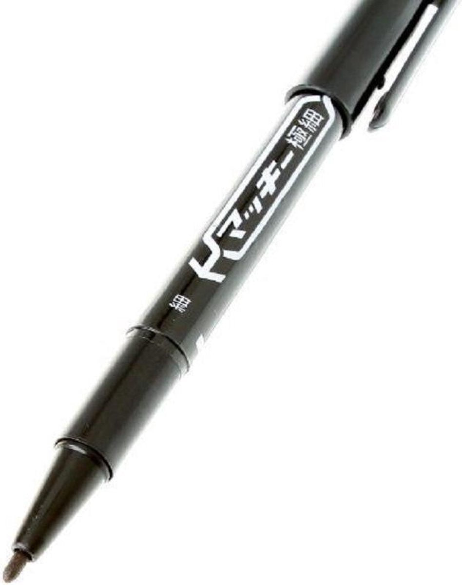 Tattoo & PMU Markeerpen – Zwart | Dual-Tip Surgical Marker