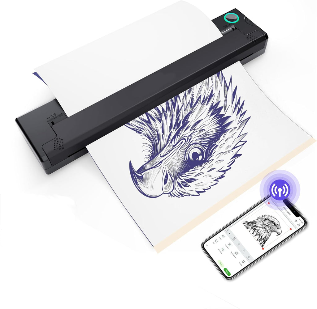 Draagbare Tattoo Stencil Printer | Werkt met iOS, Android, Windows en Mac