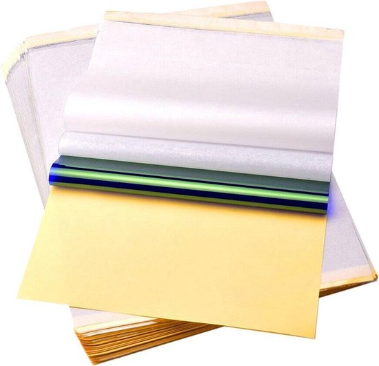 100x Tattoo Stencil Transferpapier A4 Formaat | 4-laags Carbon Tattoo Stencils
